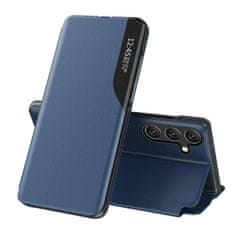 MG Eco Leather View knižkové puzdro na Samsung Galaxy A24 4G, modré