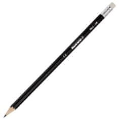 KORES Ceruzka grafitová šesťhranná HB čierna s bielou gumou 