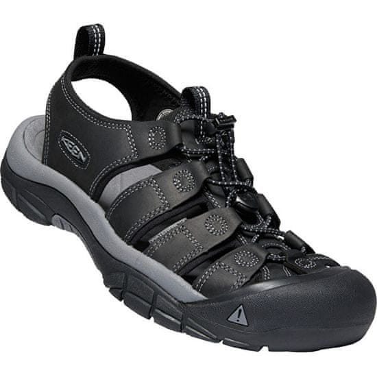 KEEN Pánske kožené sandále NEWPORT 1022247 black/steel grey