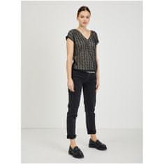 Orsay Béžová a čierna dámska čipkovaná košeľa ORSAY_100231-660000 L