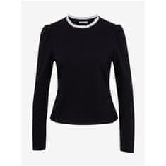 Orsay Čierny dámsky sveter s košeľovou vsadkou ORSAY_195061-660000 M