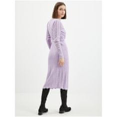 Orsay Svetlofialové dámske šaty midi so svetrom zo zmesi vlny ORSAY_530387-447000 XL