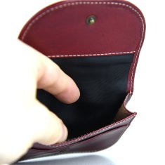 VegaLM Malá dámska peňaženka na mince v bordovej farbe