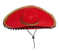 Guirca Mexický klobúk Sombrero červený filc