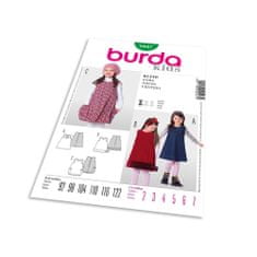 Burda Strih Burda 9447 - Detské áčkové šaty, balónové šaty