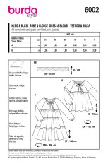 Burda Strih Burda 6002 - Blúzkové šaty, blúzka