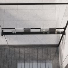 Vidaxl Sprchová polica pre sprchovú stenu čierna 115 cm hliník