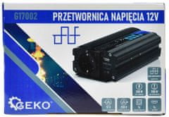 GEKO Menič napätia vstup 12V/ výstup 230V trvalý výkon 350W/nárazový výkon 700W