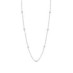 Rosato Dlhý strieborný náhrdelník s krúžkami na prívesky Storie RZC050