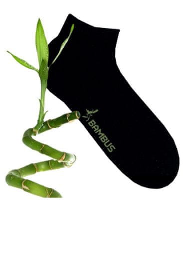 RS Skrátené ponožky bambus EU 35-38 BLACK (čierna)