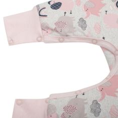 NEW BABY Dojčenské zateplené dupačky New Baby Šťastné Sloníky ružová 80 (9-12m)