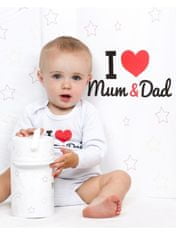 NEW BABY Prebaľovací nadstavec I love Mum and Dad biely 50x70cm