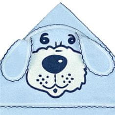 NEW BABY Detská froté osuška 80x80 psík modrá 