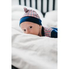 NEW BABY Dojčenská bavlnená čiapočka New Baby Checkered 62 (3-6m)