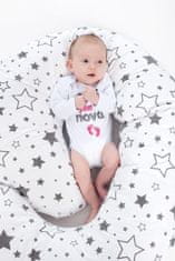 NEW BABY Obliečka na dojčiaci vankúš v tvare C New Baby Sloníky bielo-sivá 