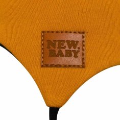 NEW BABY Dojčenská bavlnená čiapka s uškami New Baby Favorite hnedá 86 (12-18m)