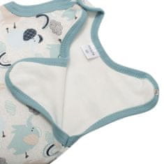 NEW BABY Dojčenské bavlnené dupačky New Baby Šťastné Sloníky zelená 56 (0-3m)