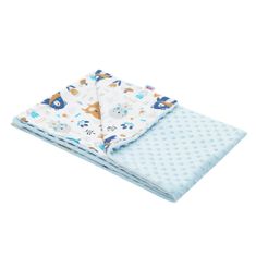 NEW BABY Detská deka z Minky New Baby Medvedíkovia modrá 80x102 cm 