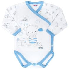 NEW BABY Dojčenské body s bočným zapínamím New Baby Bears modré 50