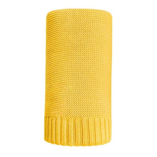 NEW BABY Bambusová pletená deka NEW BABY 100x80 cm žltá