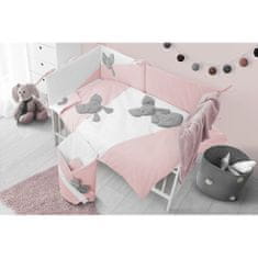 BELISIMA 3-dielne posteľné obliečky Belisima Mouse 100/135 ružové 
