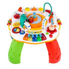 NEW BABY Hovoriaci a hrajúci interaktívný stolček New Baby s jazdiacim vláčikom CZ/SK 
