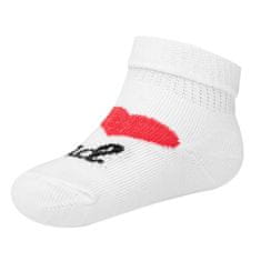 NEW BABY Dojčenské bavlnené ponožky New Baby I Love Mum and Dad biele 56 (0-3m)
