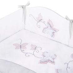 BELISIMA 3-dielne posteľné obliečky Belisima Butterfly 100/135 sivé 