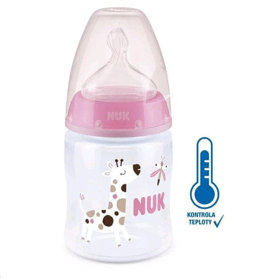 Nuk Dojčenská fľaša NUK First Choice Temperature Control 150 ml pink