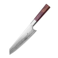 IZMAEL Damaškový kuchynský nôž Kasugai-Hnedá KP14042