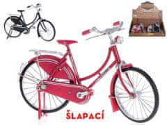 Bicykel retro kov 18 cm (ružové, čierne)