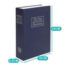 Timeless Tools Bezpečnostná krabica v tvare knihy- modrá