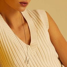 Rosato Strieborný náhrdelník s príveskom N Cubica RZCU14 (retiazka, prívesok)