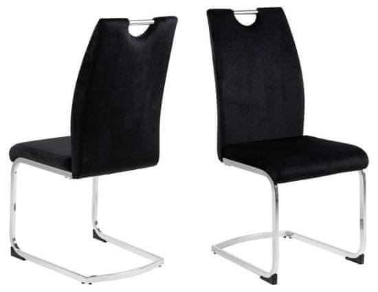 Design Scandinavia Jedálenská stolička Ulla (SET 2 ks), čierna