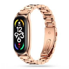 Tech-protect Stainless remienok na Xiaomi Mi Band 7, rose gold