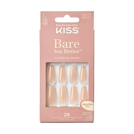 KISS Nalepovacie nechty Bare but Better Nails - Nude Dráma 28 ks