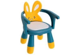 KIK KX5846 Detská kŕmiaca stolička 2v1 žlto modrá