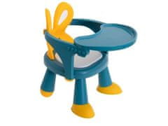 KIK KX5846 Detská kŕmiaca stolička 2v1 žlto modrá