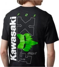 FOX tričko KAWASAKI PREMIUM II SS černo-bielo-zelené M