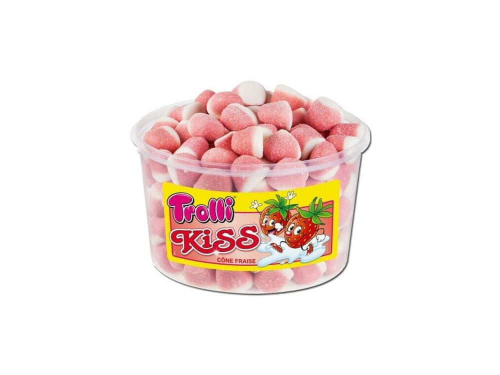 Trolli Kiss Strawberry - jahodové pusinky 975g