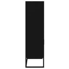 Vidaxl Vysoká skrinka čierna 60x35x125 cm kompozitné drevo