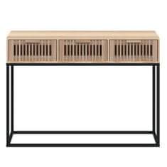 Vidaxl Konzolový stolík 105x30x75 cm spracované drevo a železo