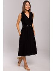 Style Stylove Dámske midi šaty Moloyde S224 čierna L