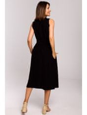 Style Stylove Dámske midi šaty Moloyde S224 čierna L
