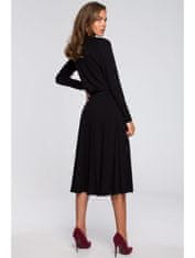 Style Stylove Dámske midi šaty Guevere S234 čierna L