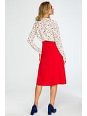 Style Stylove Dámska midi sukňa Fenibeth S133 červená XL