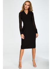 Style Stylove Dámske midi šaty Ishigune S136 čierna XL