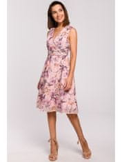 Style Stylove Dámske midi šaty Isondrie S225 ružová XXL