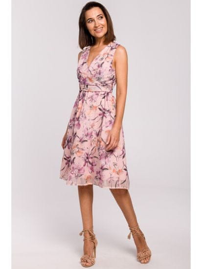 Style Stylove Dámske midi šaty Isondrie S225 ružová