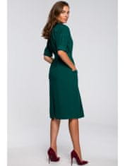 Style Stylove Dámske midi šaty Gynefach S230 tmavo zelená L